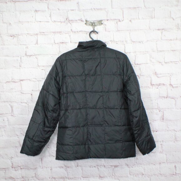 LL Bean Black Goose Down Puffer Jacket Quilted Heavyweight Size Small - Picture 6 of 11